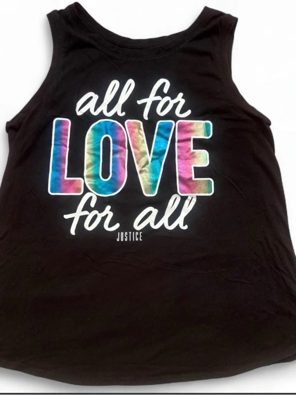 Justice Graphic Tank and T-shirt lot Girls - Tie-Dye Lettering Size 18/20